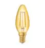 Osram Vintage 1906 LED E14 Bougie Filament Dorée 1.5W 120lm - 824  | Remplacement 15W