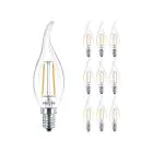 Lot 10x Philips Corepro LED Bougie E14 Bent-tip Filament Claire 2W 250lm - 827  | Remplacement 25W